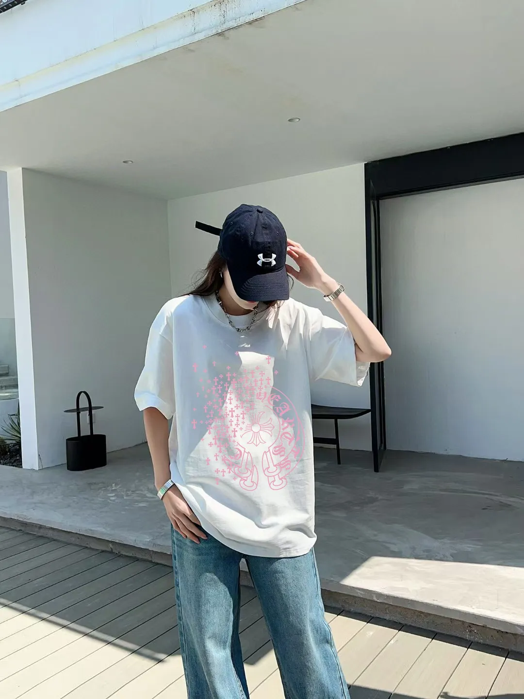[CH ] 2026FW T LOGO Premium 26s Same Style ：Black White Green Size：S M L XL 2XL